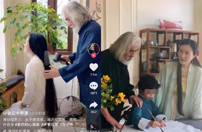 张纪中、杜星霖常分享幸福家庭日常。（图／翻摄自凤凰网娱乐、搜狐娱乐微博）