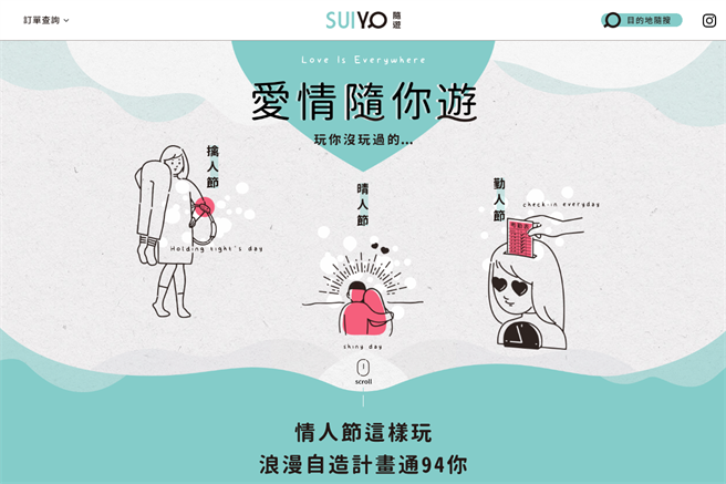 旅游业者雄狮因应后疫情时代需求，宣布推出全新玩乐品牌「随游SUIYO」，透过贩售各类门票、餐券、活动体验券、饭店休息体验券等商品，主攻18～34岁的年轻客群商机。（翻摄官网）