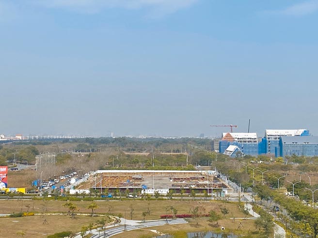 台南归仁沙崙智慧绿能科学城基础样貌逐步成形。（曹婷婷摄）