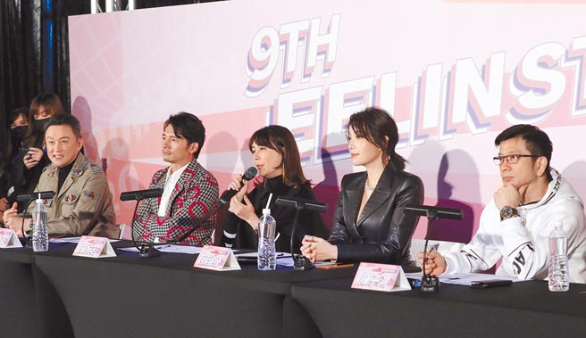 何笃霖（左起）、温升豪、陈婉若、蔡淑臻、陈子鸿昨担任伊林璀璨之星评审。（伊林娱乐提供）