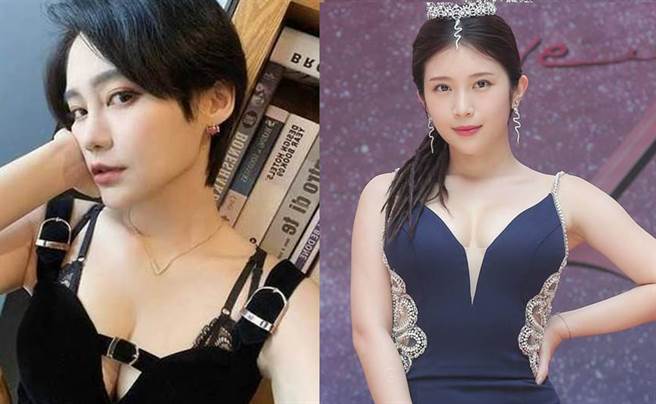 「鸡排妹」郑家纯（右）主持尾牙时遭主办公司老板骚扰，反被网友批斗，民进党立委赖品妤发声力挺。（合成图／摘自赖品妤IG、资料照）