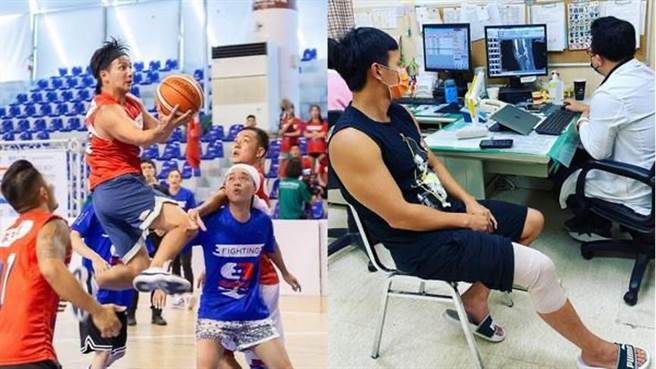 小煜前阵子打篮球太拚脚受伤。（KKTIX提供）