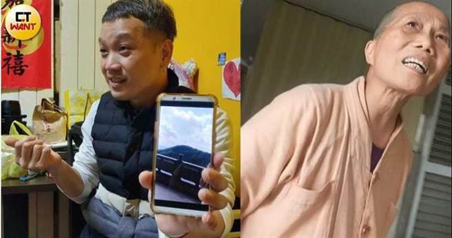 蔡先生（左）控诉圆觉寺不让他探视亲人的骨灰罈，强调必须更换新罈，但圆觉寺住持理慧法师（右）说，未禁止家属检视先人的骨灰罈。（图／记者宁其远摄、读者提供）