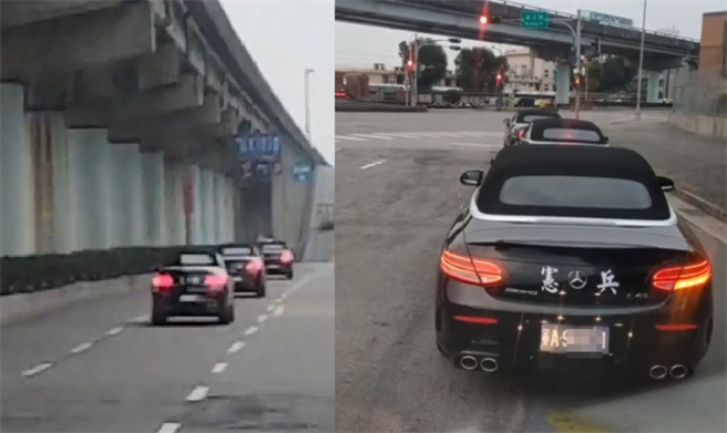 宾士跑车挂军牌遭民眾直击 身价990万敞篷上路真相曝光（翻摄 爆废1公社）
