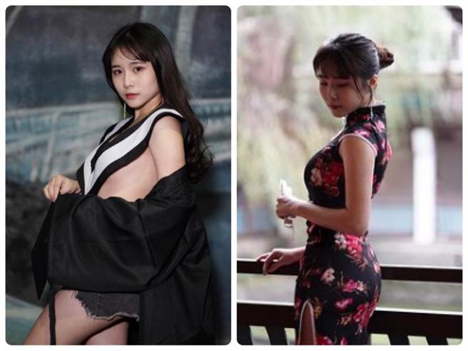 一名正妹在脸书分享性感学士服照，只见她上身失踪，仅用学士服的领巾盖住胸部，将姣好身材展露无遗。（图／fangru_0603提供）

