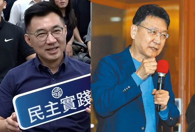 國民黨主席江啟臣（左）、資深媒體人趙少康。（合成圖／資料照）