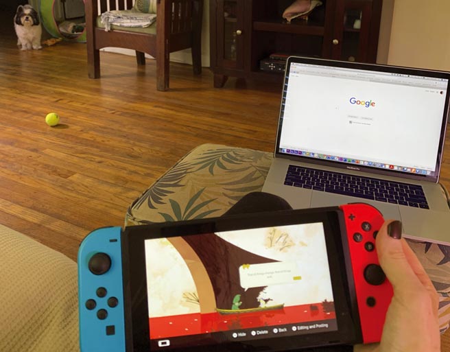 任天堂游戏机Switch一路热卖到年底，预期今年度净利增55％。 图／美联社