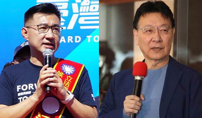 黨務人士指出，江啟臣(左)爭取連任的意圖相當強，趙少康(右)恐怕不會輕易拿到門票。(中時資料照)