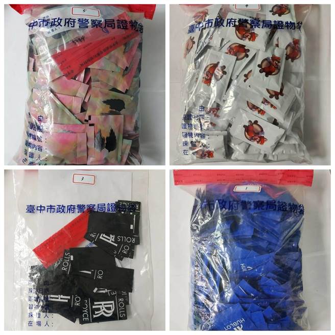 警方將混雜第3級、第4級毒品之咖啡包外送到等待的客人手中。（台中市警察局提供／張妍溱台中傳真）
★中時新聞網關心您：保護自己、遠離毒品！