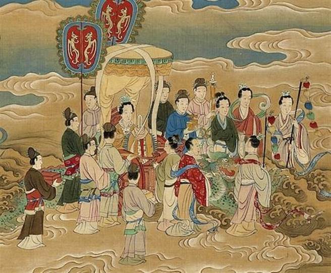 故宫南院「翰墨空间-故宫书画赏析」3日起换装，此次以宗教为主题，故宫博物院唯一珍藏妈祖像《天后安澜》首度亮相。（故宫南院提供／吕妍庭嘉义传真）