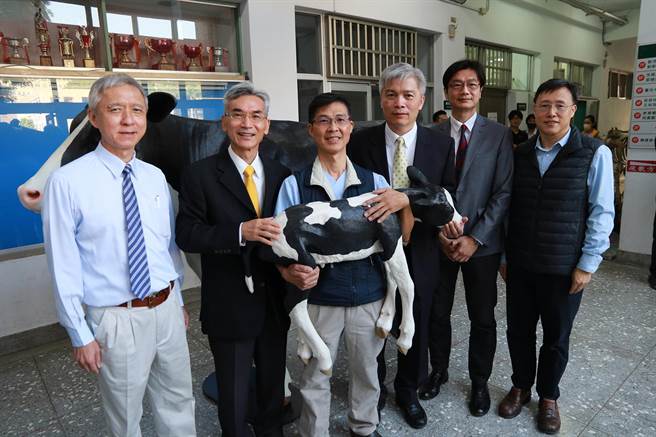 興大引進真實等比的乳牛模擬教具，啟動教學系統。（興大提供／陳淑芬台中傳真）