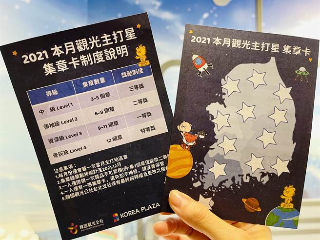 本月观光主打星集章卡。（韩国观光公社提供）