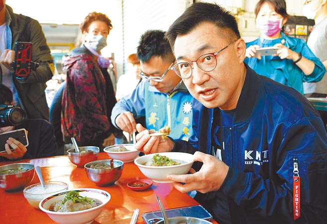 趙少康重返國民黨欲參選黨主席，江啟臣（見圖）已被迫站上打擊位置，與趙少康直球對決。（林和生攝）