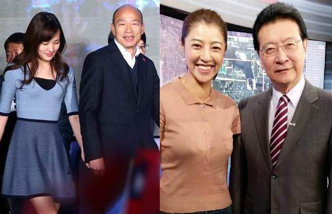 媒體指出，韓趙結盟最早引線人是韓國瑜的女兒韓冰（左）、國民黨立委許淑華（左三）。（合成圖／資料照、摘自許淑華臉書）