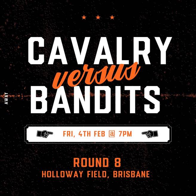 澳洲職棒，坎培拉騎兵對戰布里斯本強盜。(騎兵推特@CanberraCavalry)