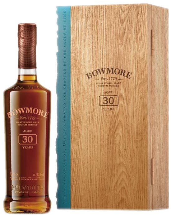 「波摩BOWMORE 30年」台灣限量180瓶，建議售價72,000元。圖／業者提供
