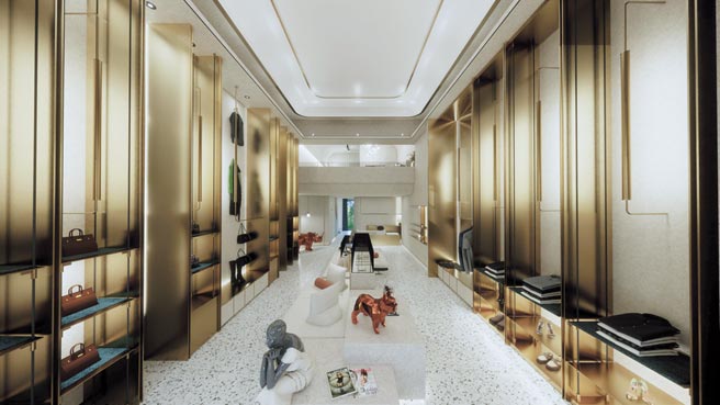 「清景麟‧巴克禮」挑高格局創造精品商業經營空間運用自如的多樣性，高縱深格局讓客戶逛起店鋪幽雅而不倉促，具備「吸納＋留置」客源的功能。圖／業者提供