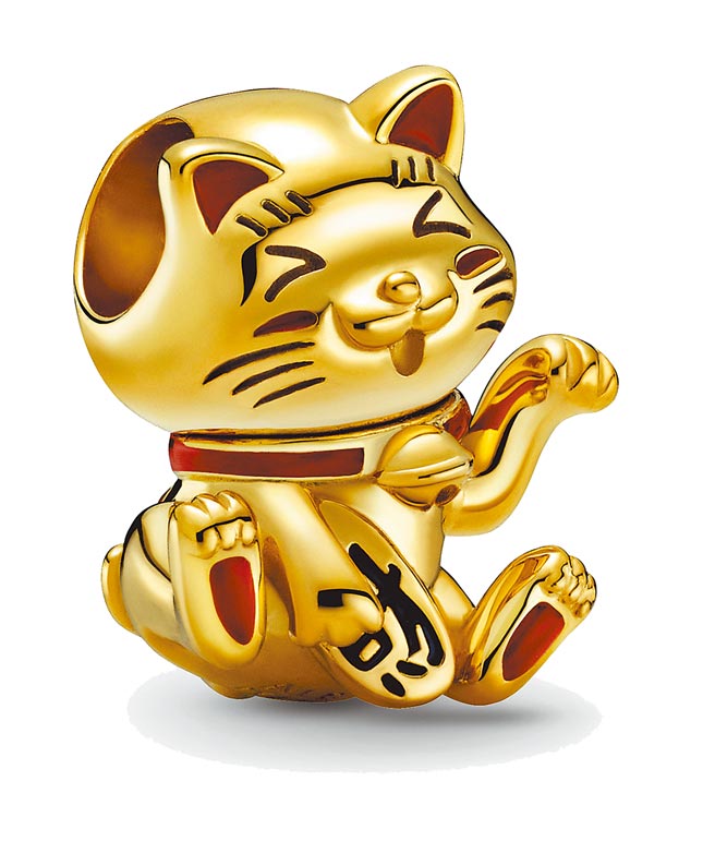 Pandora Shine招财猫串饰，2480元。（Pandora提供）