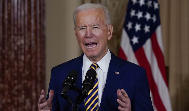 美國總統拜登4日在國務院發表任內首場外交政策演說。（美聯社）