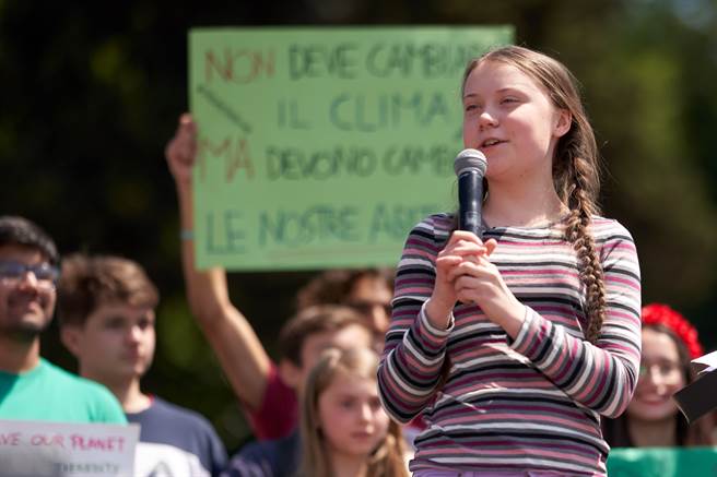 瑞典18歲環保少女童貝里（Greta Thunberg）。(圖/shutterstock)