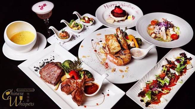 「Chinese Whispers悄悄话餐酒馆」位在热闹的东区，仁爱路巷弄内、靠近东区216巷，在夜间灯火通明、仍然热孬喧腾的东区，这边绝对会是让你放松心情享受美食与美酒的最佳选择！（图／BEEMEN蜂报提供）