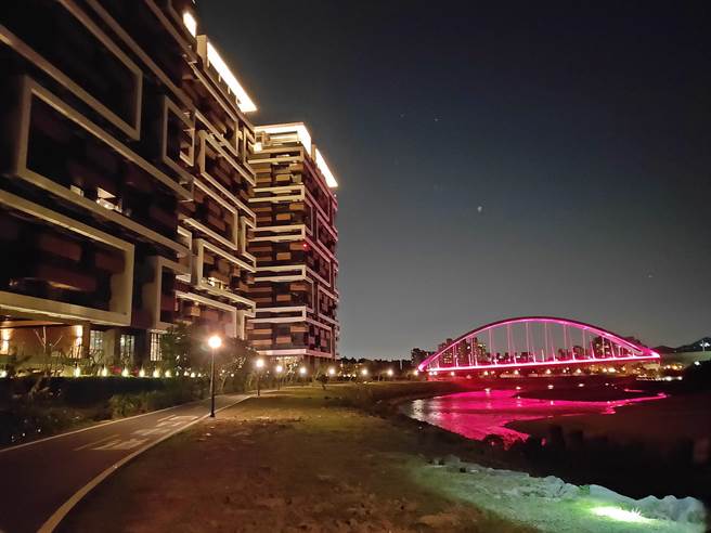 公司田溪右岸路段位于淡水金色水岸自行车道最北端，是前往淡海新市镇堤防观赏海景的主要通道。（高滩处提供／李俊淇新北传真）