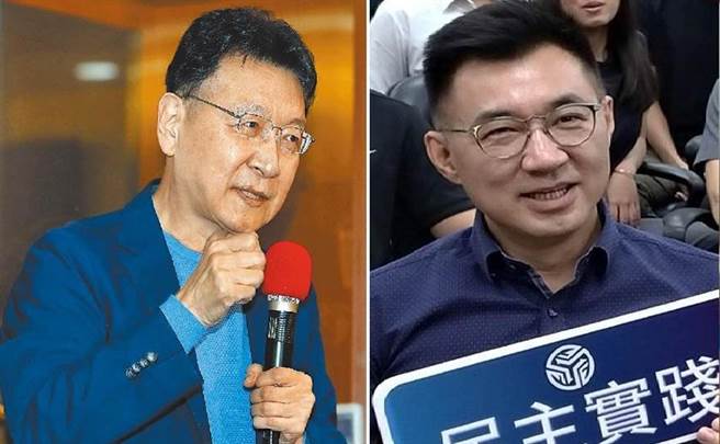 中廣董事長 趙少康(左)、國民黨主席江啟臣(右)。(圖/合成圖，本報資料照)
