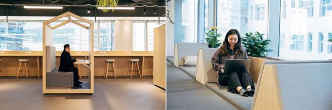 「t.Hub 内科创新育成基地」为全台最大的创业基地，提供多元舒适的工作空间。（图／蔡耀徵摄）