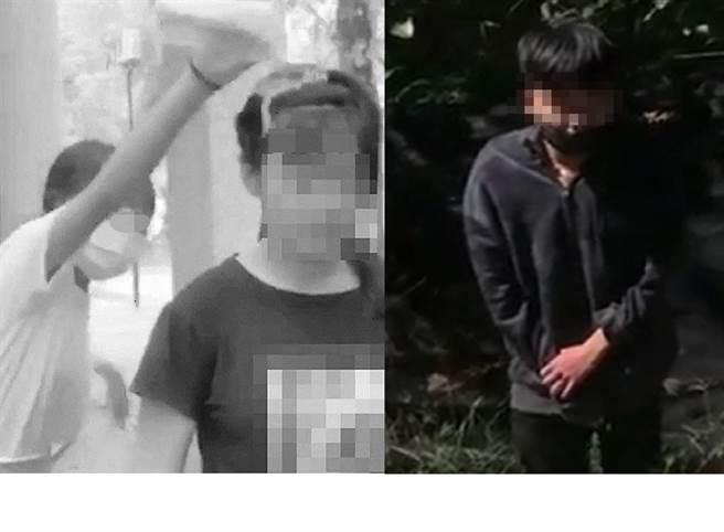霸凌男（右）無視警方告誡 單獨赴約 疑被圍毆打斷手後錄下道歉影片（翻攝網路影片）
