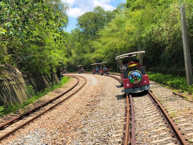 沿途经过弯道时往回看，还可看见小车子微倾斜模样。(图／行遍天下提供)