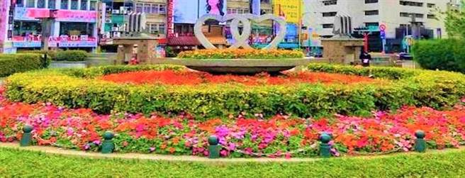 台中公园美丽花海迎新春。（卢金足摄）