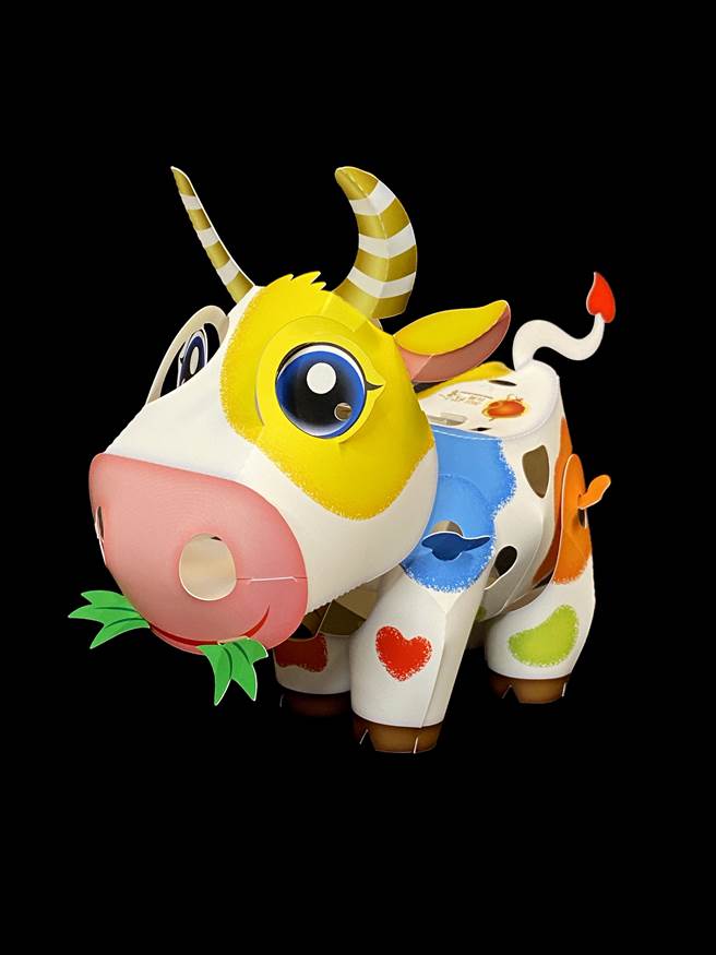 观光局8日发表2021台湾灯会小提灯造型「活力牛」。（观光局提供）