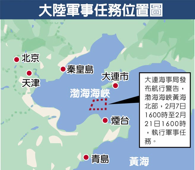 大陸軍事任務位置圖