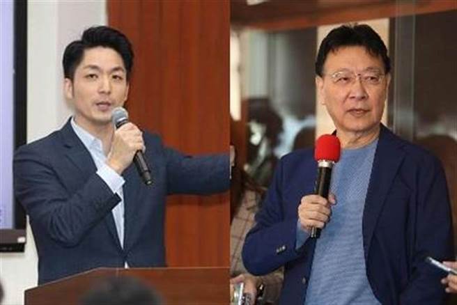 中广董事长赵少康（右）、国民党立委蒋万安（左）。（图／本报资料照）