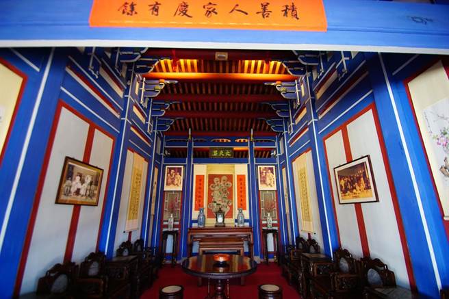 景薰楼主建筑分为三落五进九开间，为传统合院式格局，是林献堂故居。（明台高中提供／黄国峰台中传真）