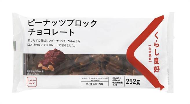 PXGo!转赠巧克力分批取货，生活良好花生巧克力，252gx3包，原价417元、特价309元。（全联提供）