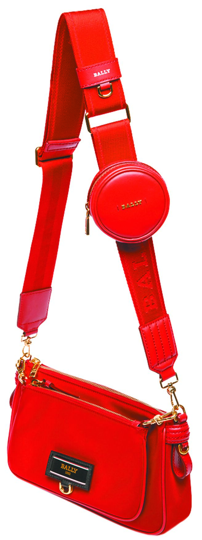 Bally Echo系列红色尼龙多用途背包，2万7600元。（Bally提供）
