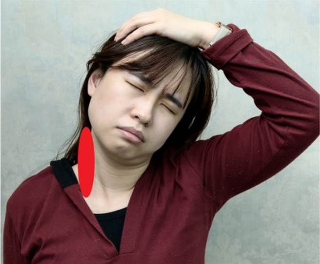 消除脖子僵硬伸展运动。(图/恩主公医院提供)