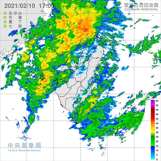 云雨带报到，今晚开始全台各地容易降雨。(图取自郑明典脸书)