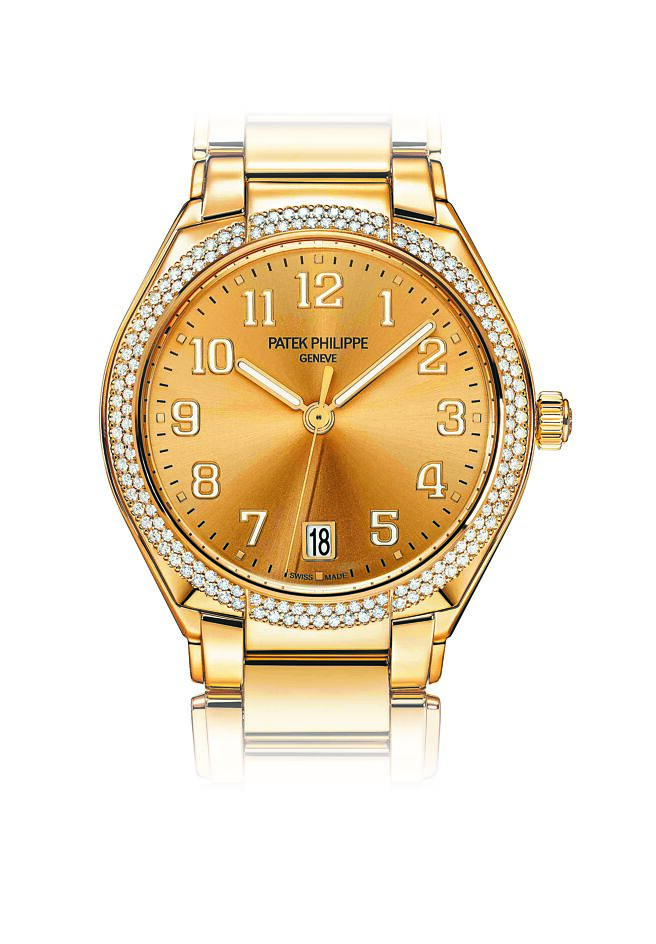 百达翡丽Twenty～4 Automatic编号7300/1200R-011玫瑰金镶钻自动腕表，141万4000元。（Patek Philippe提供）