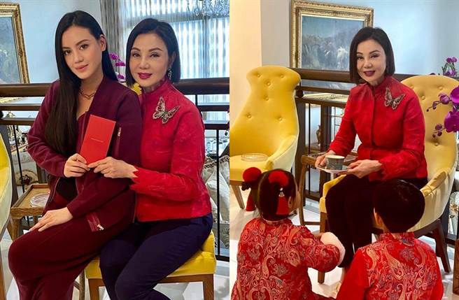 謝玲玲跟女兒、外孫、外孫女合影。（圖／翻攝自hlingling IG）