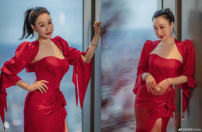 锺丽缇状态好到不像50岁。(图／翻摄自微博)