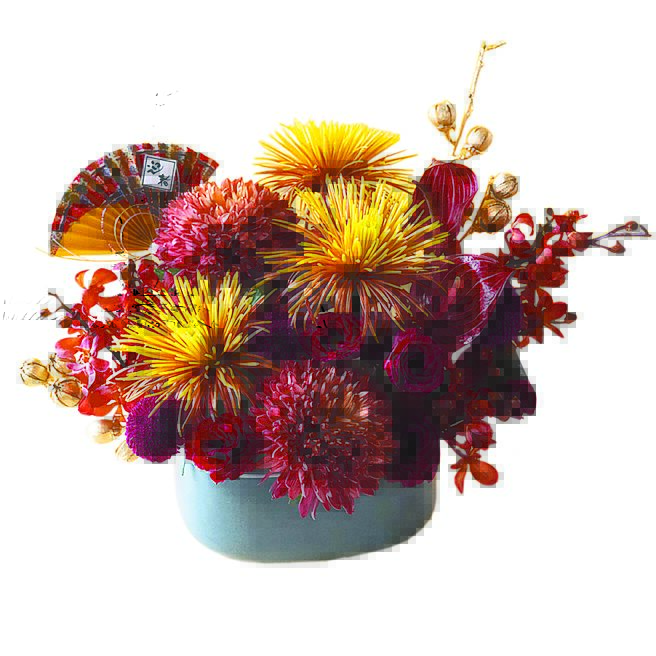 Chic o Fleurs希朵花艺钞票一牛车，宽40x35公分，4280元。（Chic o Fleurs希朵花艺提供）