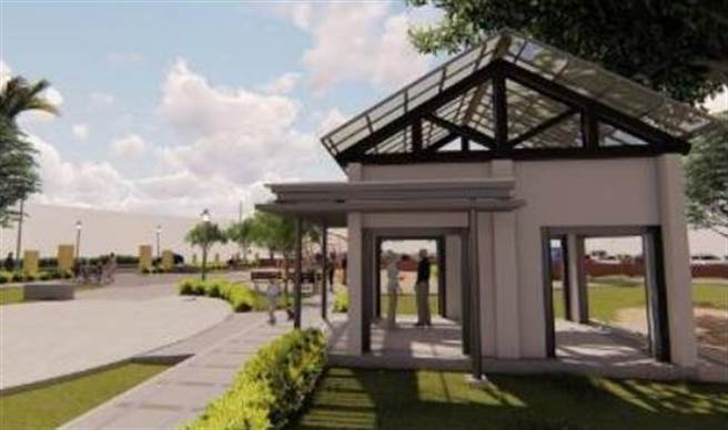 台南市新营区首座社区型共融公园将于4月底完工启用。（南市府工务局提供／李宜杰台南传真）