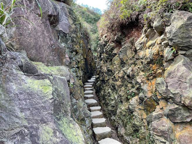 瑞芳区三安社区运用矿山遗迹自主打造石头公园。（新北农业局提供／李俊淇新北传真）