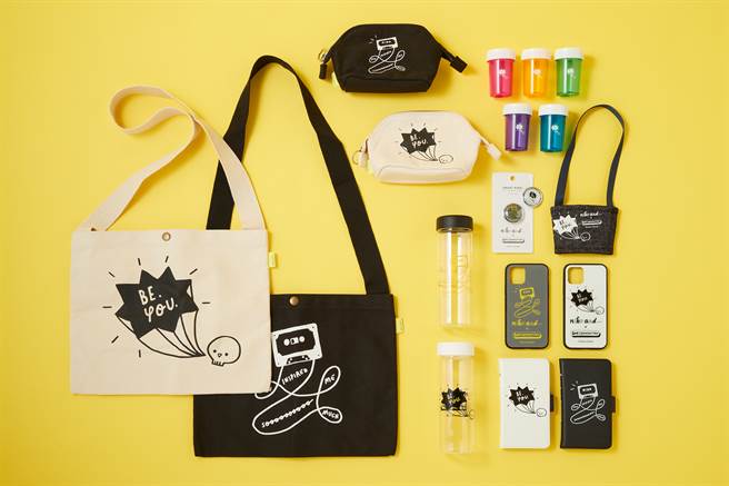 日本知名艺术家 Bob Foundation 带来的10款杂货商品和联名T-shirt。（图／品牌提供）