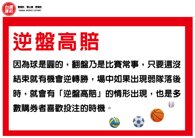 逆势高赔说明。(台湾运彩提供)