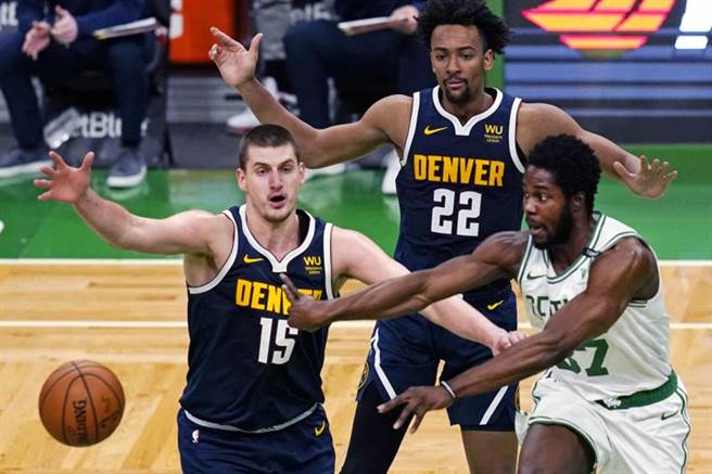 約基奇空砍43分，金塊不敵塞爾提克，3連勝止步。(美聯社)