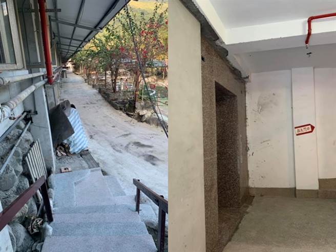 该饭店的外观与内部装潢却网友直呼「最贵的工地」，整间饭店外观骯脏、破旧不堪，呈现浓厚「废墟感」。（图／翻摄自脸书「好想住饭店 好康踩雷不藏私」）