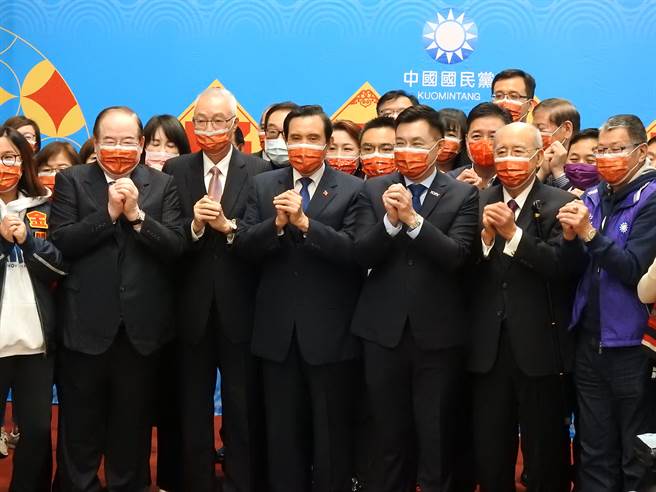 國民黨今天在中央黨部舉行新春團拜。（趙婉淳攝）